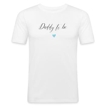 Daddy to be - Men's Slim Fit T-Shirt - white - Front - Nik (191cm)
