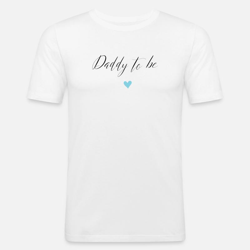 Papa wird - Männer Slim Fit T-Shirt - Weiß