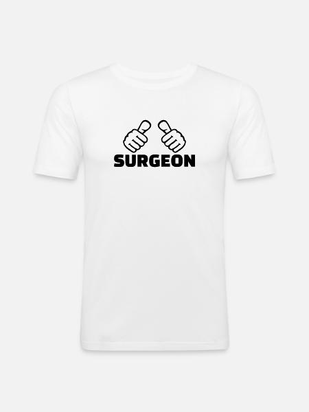 Surgeon - Men's Slim Fit T-Shirt - white