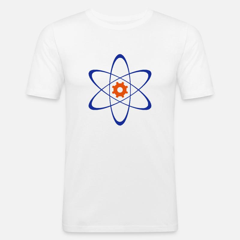 Fachschaft Physik+Technik Uni DuE - Männer Slim Fit T-Shirt - Weiß