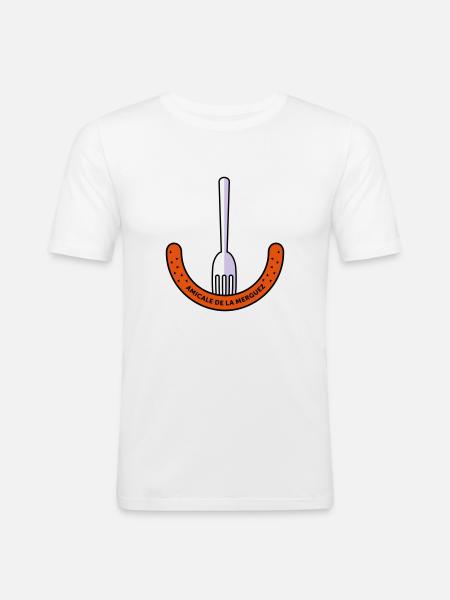 Amicale de la Merguez - Men's Slim Fit T-Shirt - white