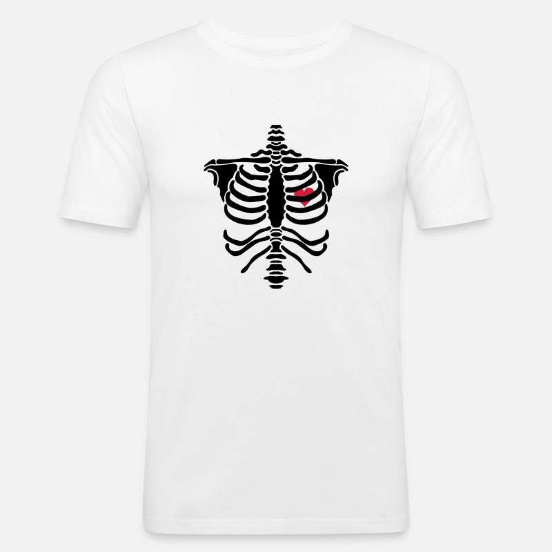 skelett2 - Men's Slim Fit T-Shirt - white