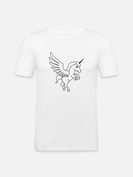 einhorn_maerchen_01 - T-shirt près du corps Homme - blanc