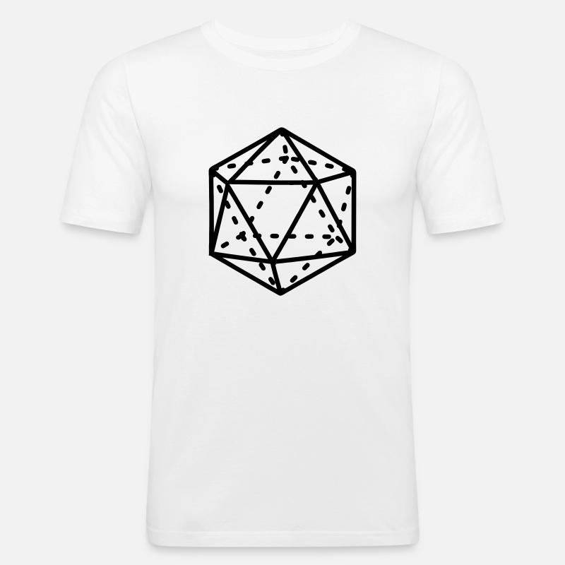 Ikosaeder Mathematik-Formular - Männer Slim Fit T-Shirt - Weiß