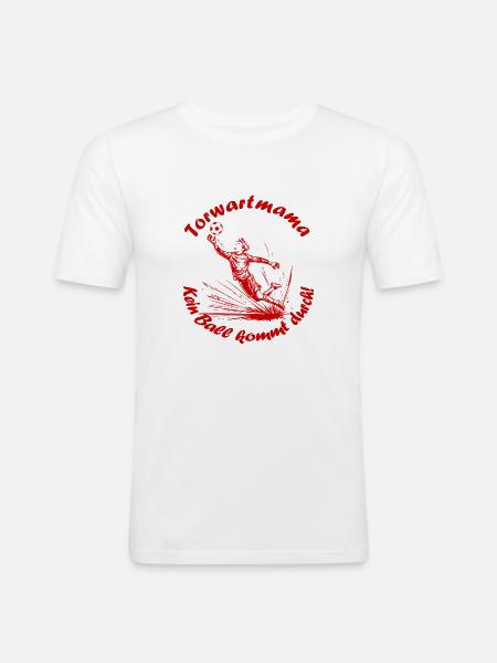 Towart Mama rot - Männer Slim Fit T-Shirt - Weiß