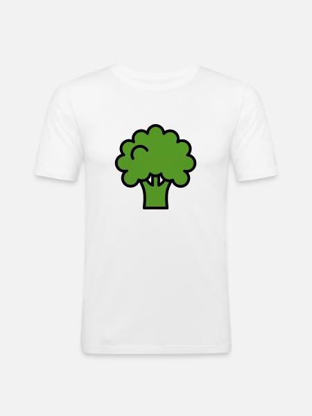 Broccoli - Men's Slim Fit T-Shirt - white
