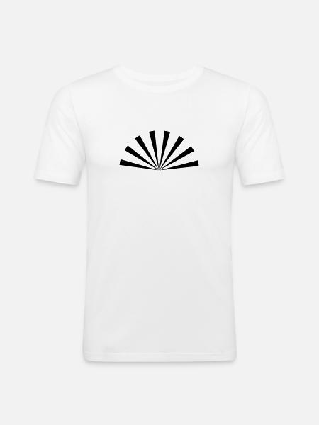 Half Sunburst - Männer Slim Fit T-Shirt - Weiß