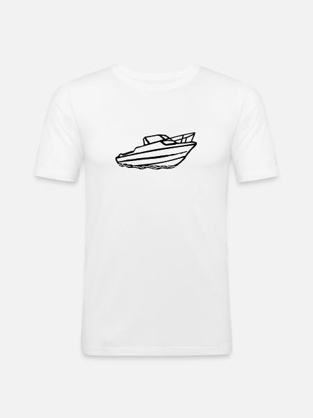 boat motor boat - Men's Slim Fit T-Shirt - white