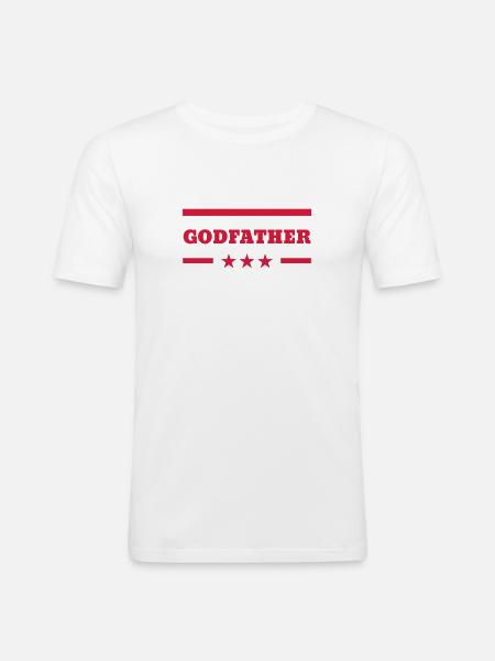 Godfather Godmother Patin Pate Parrain Marraine - Men's Slim Fit T-Shirt - white