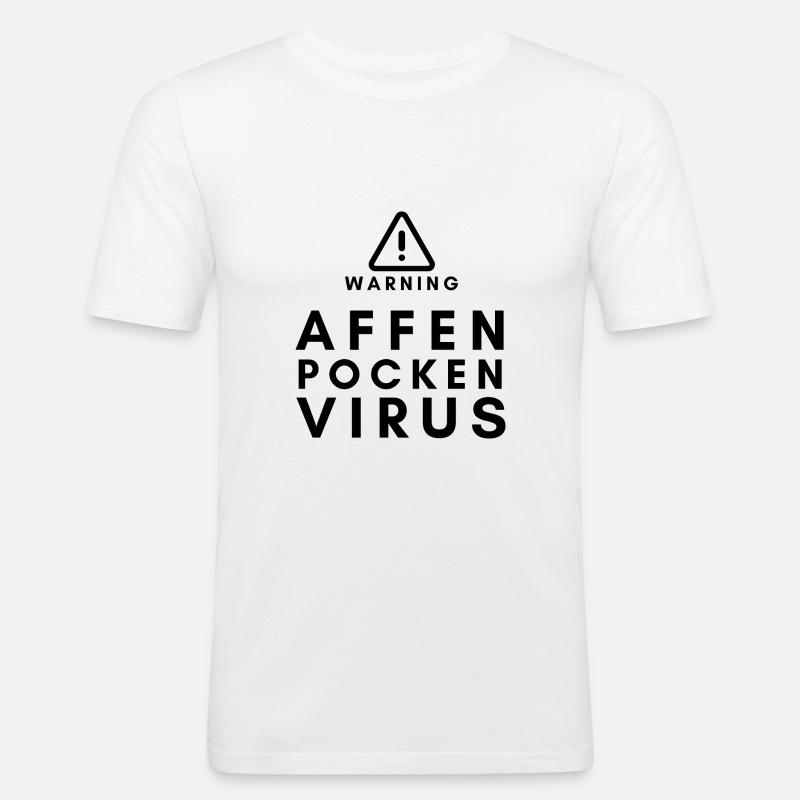 Warning ApV - Männer Slim Fit T-Shirt - Weiß