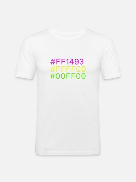 The Neon Codes - Men's Slim Fit T-Shirt - white