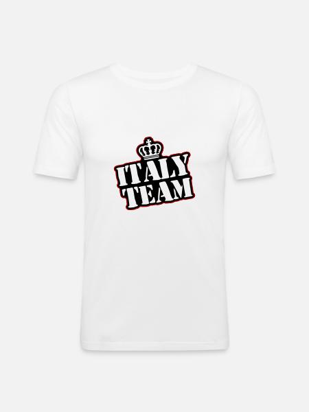 Italy Team - Men's Slim Fit T-Shirt - white