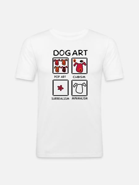 Hund - Männer Slim Fit T-Shirt - Weiß