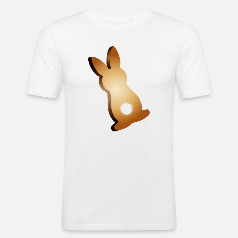 Osterhasen-Plätzchen mit Stummelschwänzchen - Männer Slim Fit T-Shirt - Weiß
