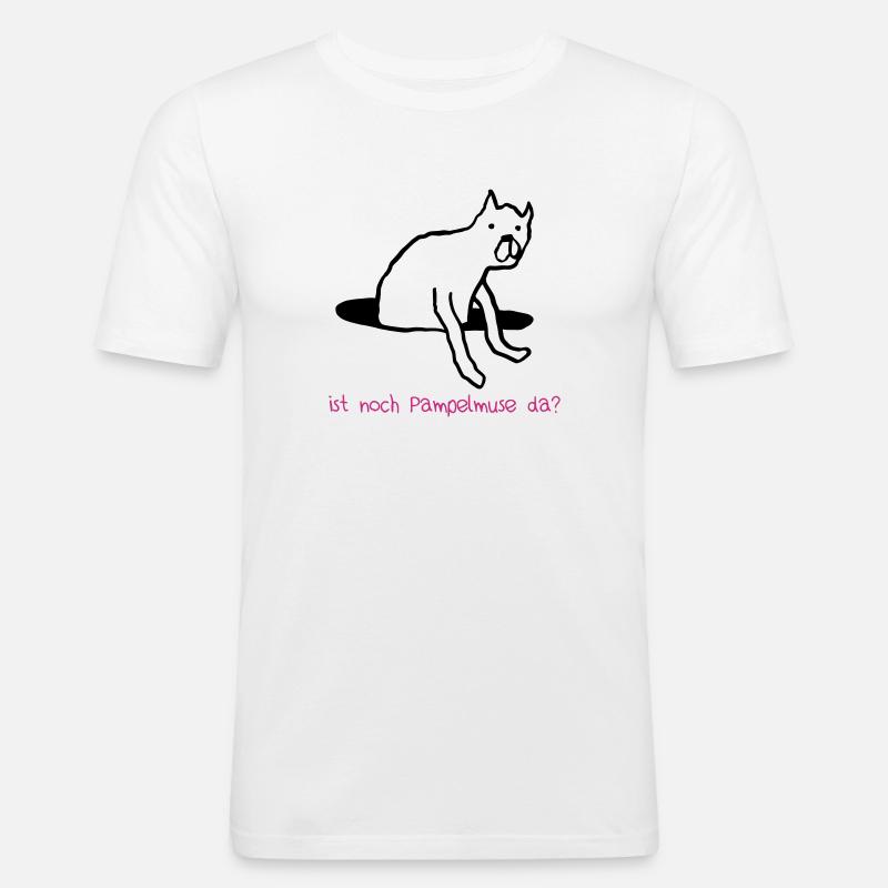 Ist noch Pampelmuse da? - Männer Slim Fit T-Shirt - Weiß
