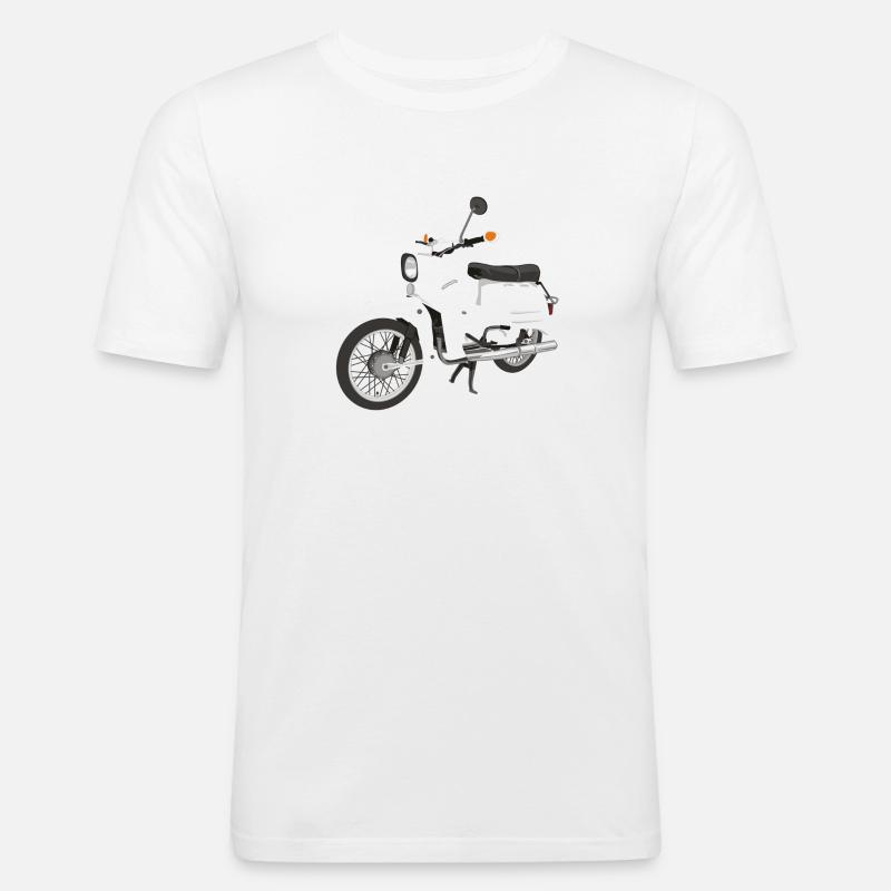 Simson Schwalbe - Männer Slim Fit T-Shirt - Weiß