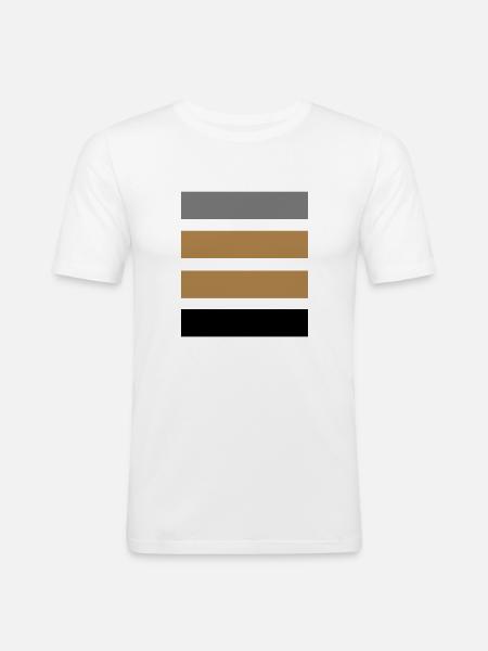 Stripes yellow - Men's Slim Fit T-Shirt - white