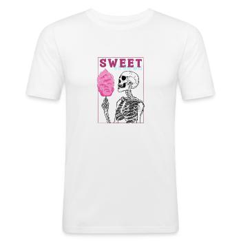 Sweet Till The End - Men's Slim Fit T-Shirt - white - Front - Nik (191cm)