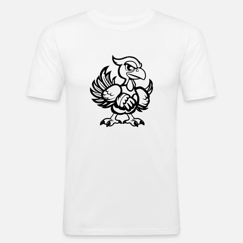 truthuhn comic - Männer Slim Fit T-Shirt - Weiß