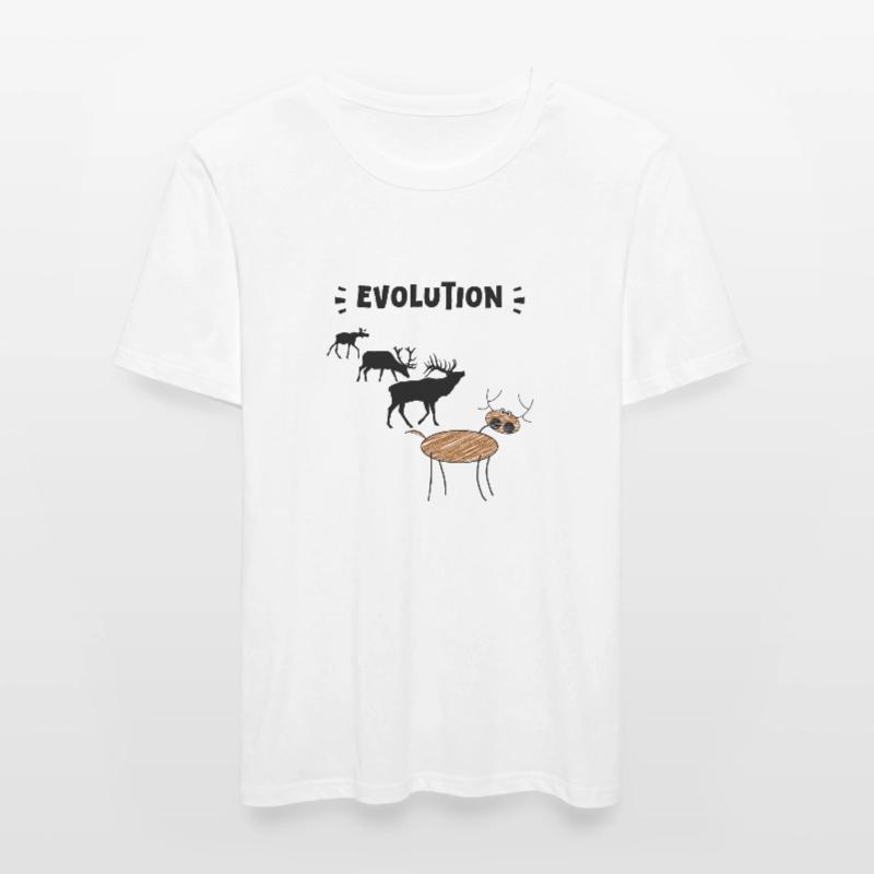 Deer Evolution – Drôles d’étapes de l’évolution. T-shirt près du corps Homme
