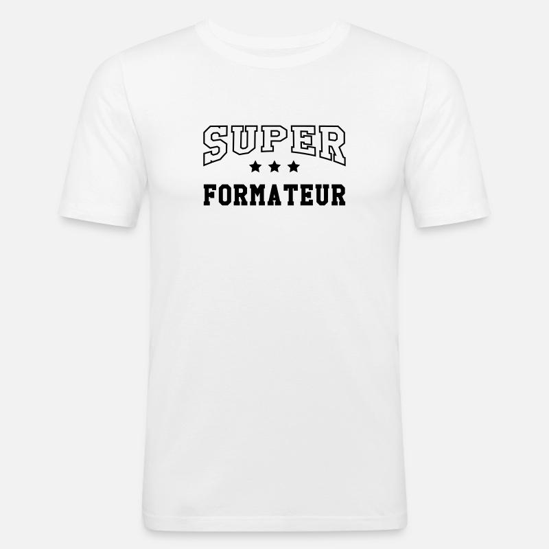 Ausbilder / Lehrer / Gestalter / trainer - Männer Slim Fit T-Shirt - Weiß