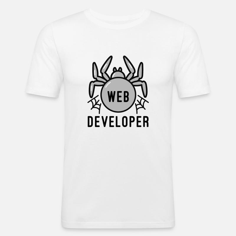 Web Developer - Men's Slim Fit T-Shirt - white
