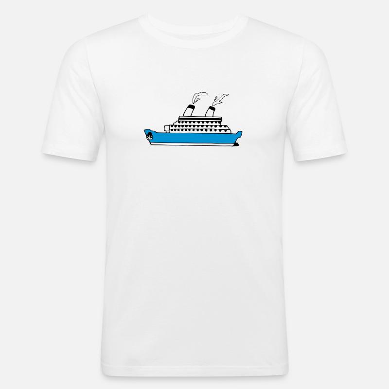 Schiff - Männer Slim Fit T-Shirt - Weiß
