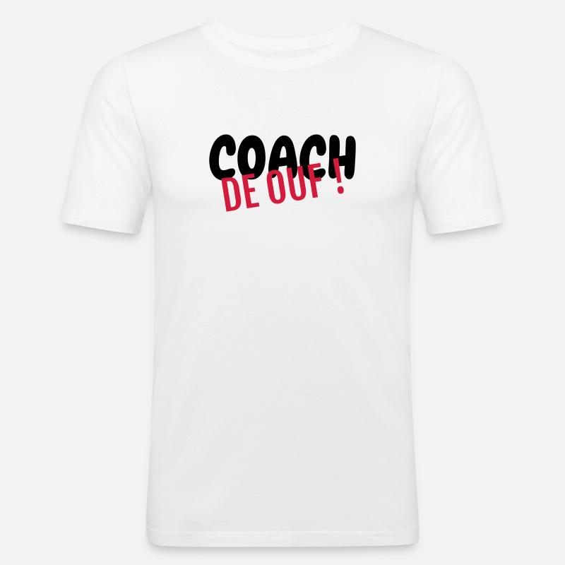 Coach / Coaching / Trainer / Sport - Männer Slim Fit T-Shirt - Weiß