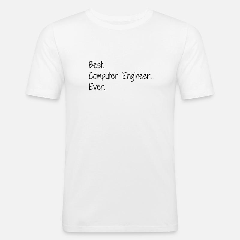 Computer / Informatiker / Aussenseiter / Ingenieur - Männer Slim Fit T-Shirt - Weiß