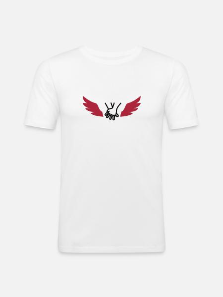 Secourisme / Secouriste / Secours / Secourir - T-shirt près du corps Homme - blanc
