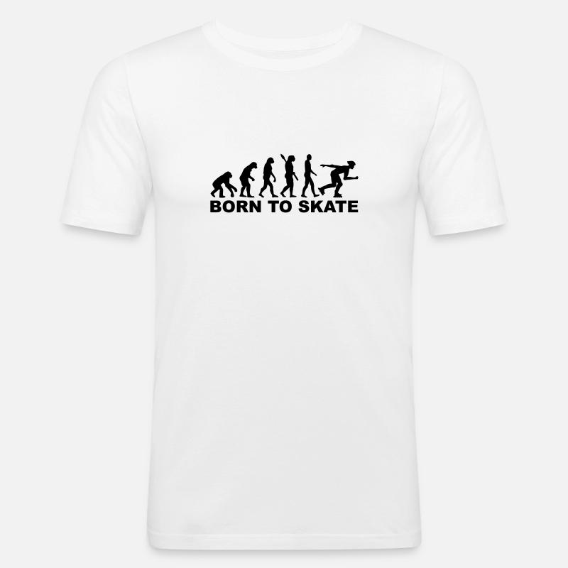Evolution Inline Skating - Men's Slim Fit T-Shirt - white