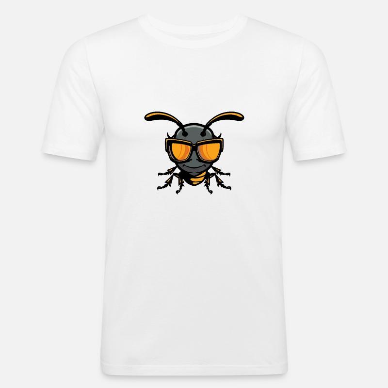 Ameise Cool Comic - Männer Slim Fit T-Shirt - Weiß