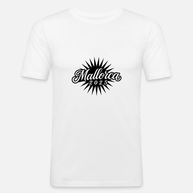 Mallorca 2025 - Männer Slim Fit T-Shirt - Weiß