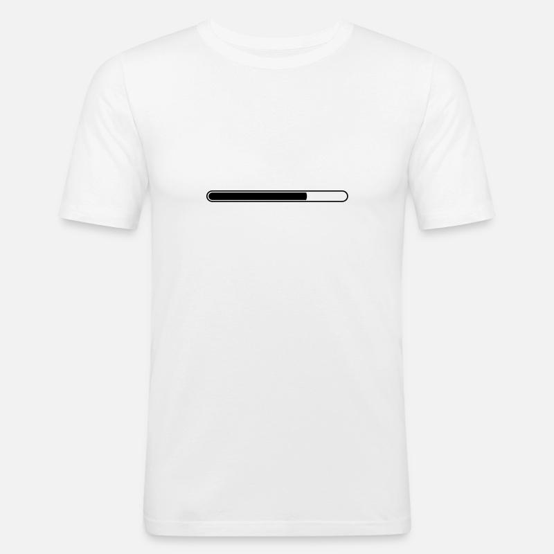 Ladebalken Statusbalken Fortschritt - Männer Slim Fit T-Shirt - Weiß