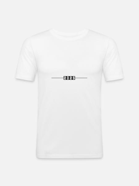 2025 Line - Men's Slim Fit T-Shirt - white