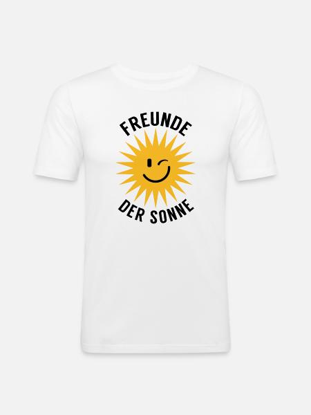 Freunde der Sonne - Männer Slim Fit T-Shirt - Weiß