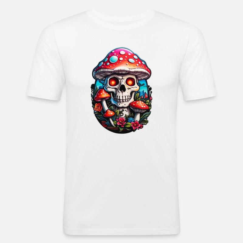 Skull Toadstool - Men's Slim Fit T-Shirt - white