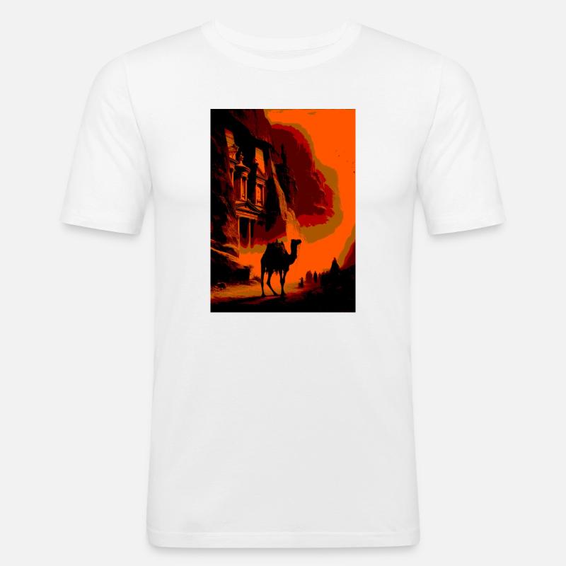 Petra Kamel - Männer Slim Fit T-Shirt - Weiß