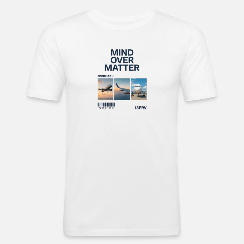 Mind Over Matter: Edinburgh Triptychon - Männer Slim Fit T-Shirt - Weiß