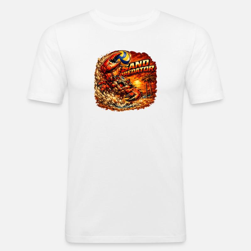 Sand Predator attack - Men's Slim Fit T-Shirt - white
