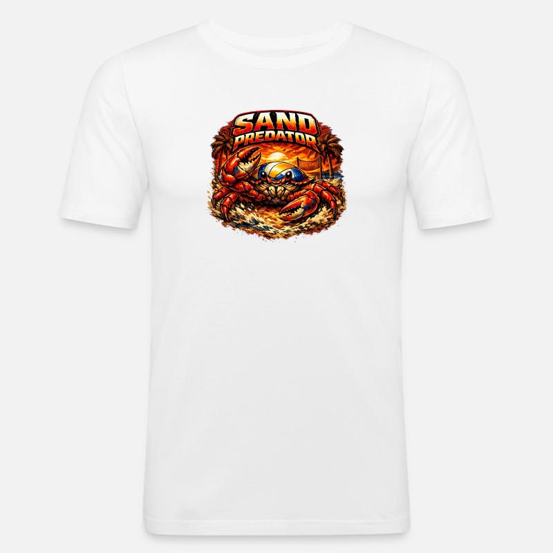 Sand Predator - Männer Slim Fit T-Shirt - Weiß
