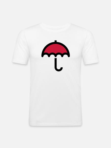 Umbrella icon symbol - Men's Slim Fit T-Shirt - white