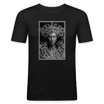Look Into My Eyes - 3D Render - Men's Slim Fit T-Shirt - black - Front - Nik (191cm)