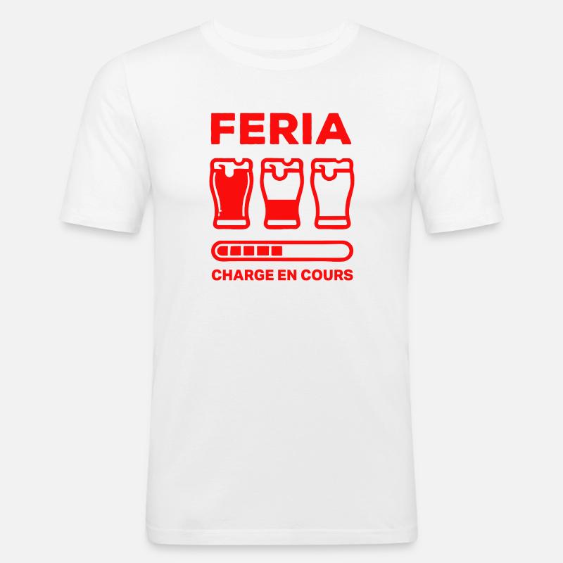 Aperitif feria loading - Männer Slim Fit T-Shirt - Weiß