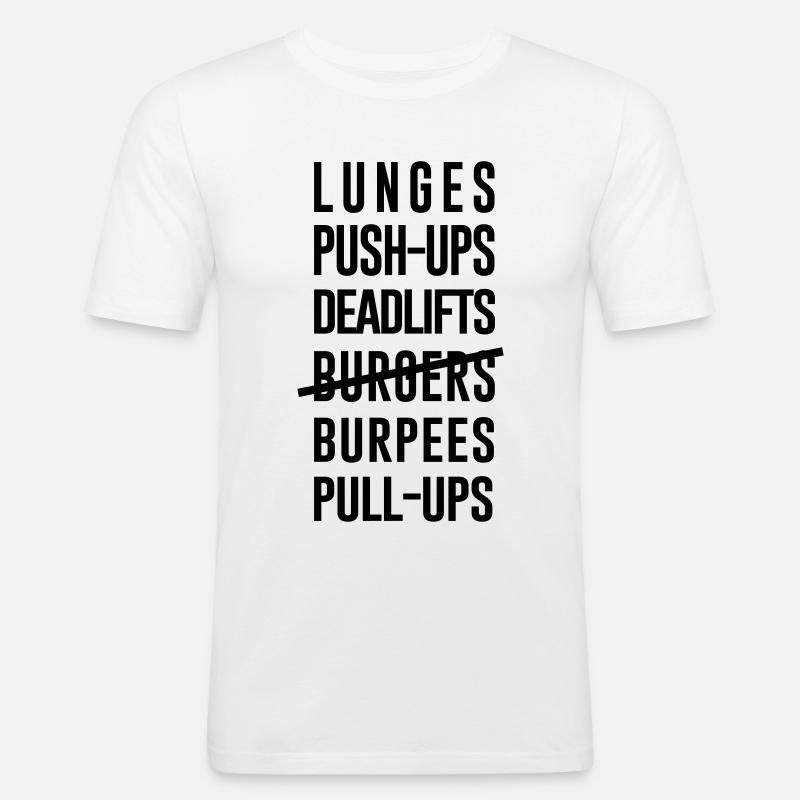 Workout - Männer Slim Fit T-Shirt - Weiß