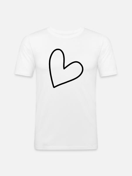 Simple heart symbol - Men's Slim Fit T-Shirt - white
