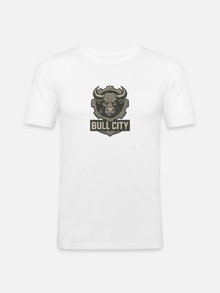 Industrial Bull - Männer Slim Fit T-Shirt - Weiß
