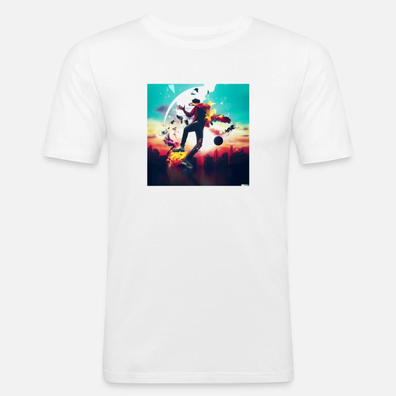 Crazy Eights - Männer Slim Fit T-Shirt - Weiß