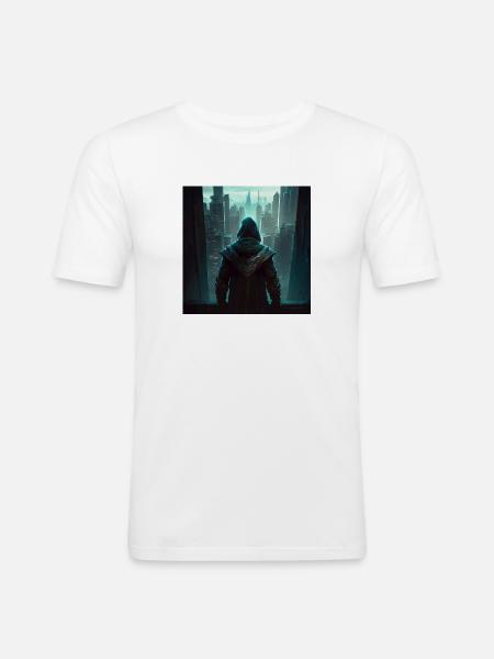 Assassin - Männer Slim Fit T-Shirt - Weiß