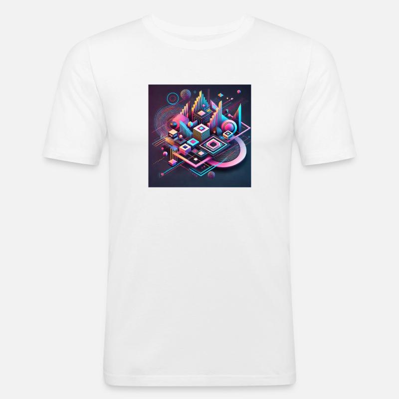 Bits & Bytes: Die digitale Revolution - Männer Slim Fit T-Shirt - Weiß